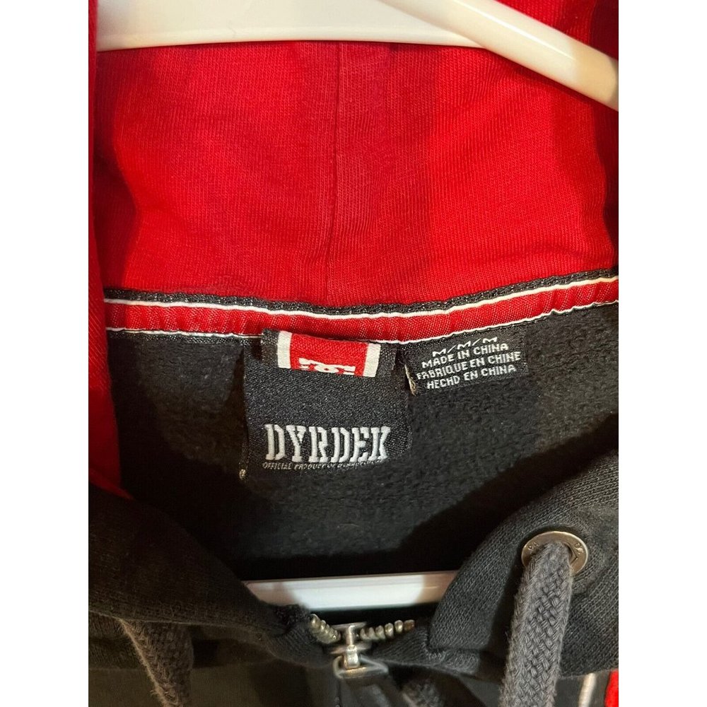 DC Shoe Co. Hooded Zip Up Black & Red Varsity Jacket Skateboard Coat‎ Sz Medium - Picture 4 of 8